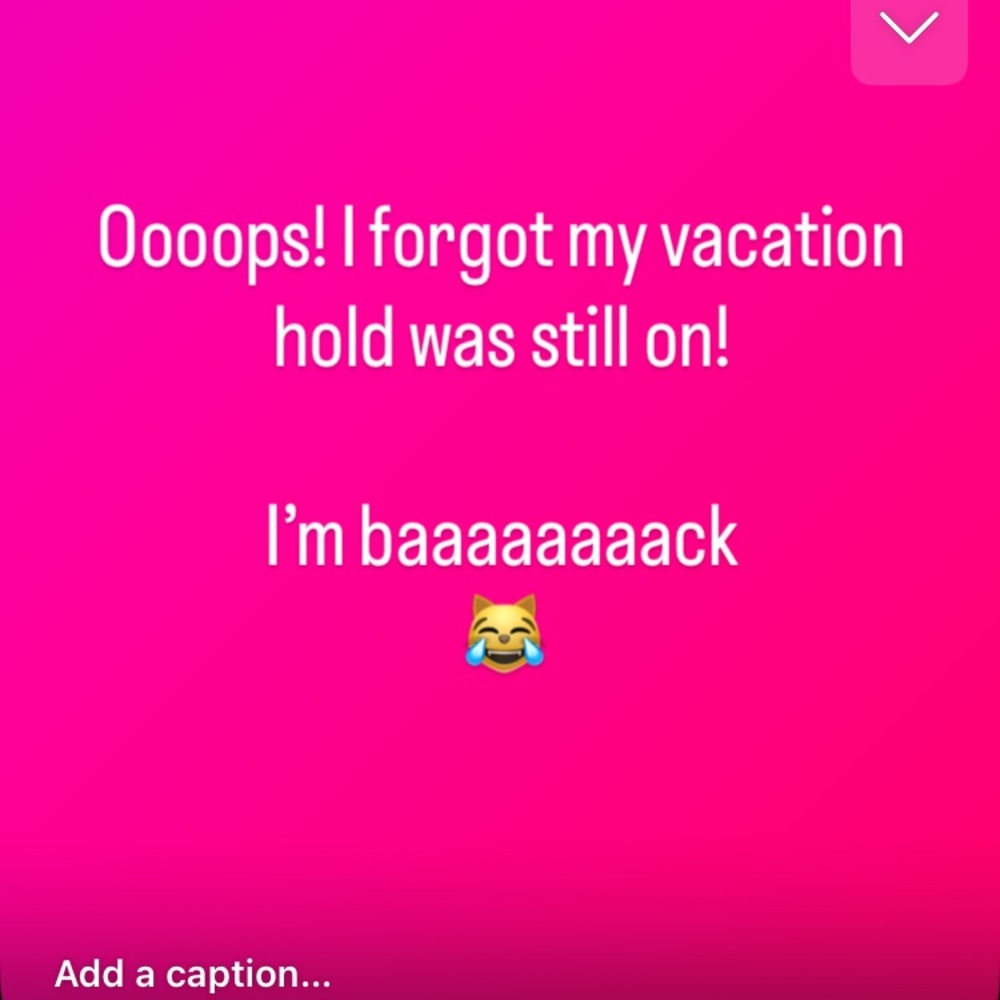Sorry for the confusion!